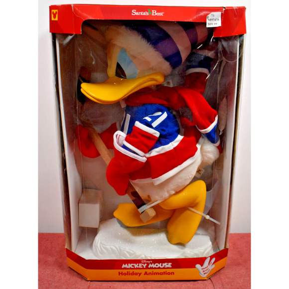 Santa's Best Disney Mickey Mouse Holiday Animation Donald Duck Hockey New In Box - Picture 1 of 13